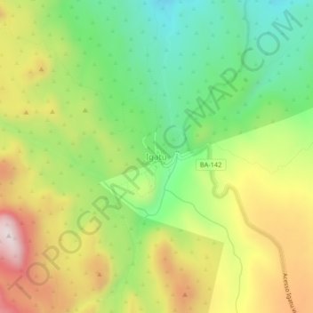 Topografische Karte Igatu, Höhe, Relief