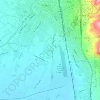 Topografische Karte Sterpete, Höhe, Relief
