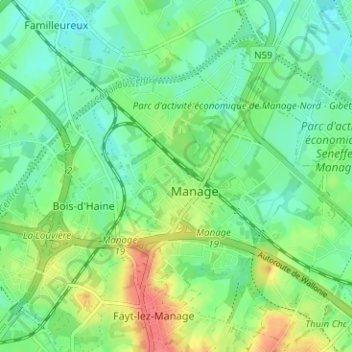 Topografische Karte Centenaire, Höhe, Relief