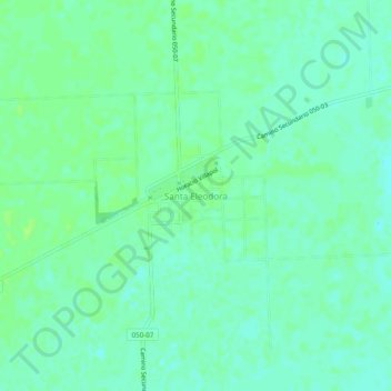 Topografische Karte Santa Eleodora, Höhe, Relief