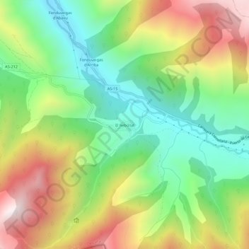 Topografische Karte Rebollar, Höhe, Relief
