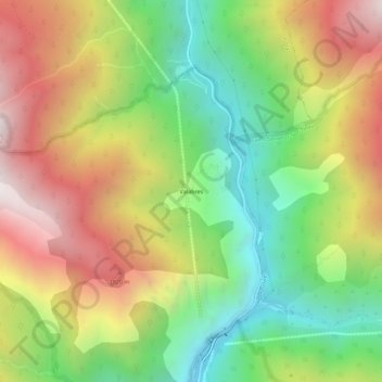 Topografische Karte Valabres, Höhe, Relief