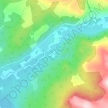 Topografische Karte Caldons, Höhe, Relief