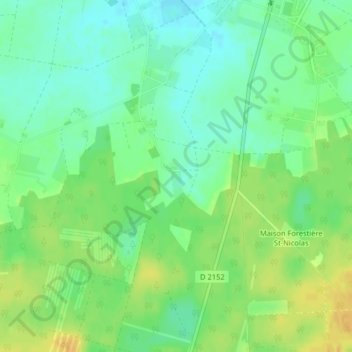 Topografische Karte La Rive du Bois, Höhe, Relief