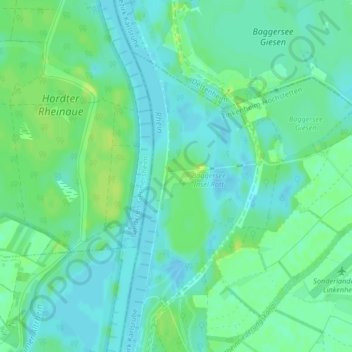 Topografische Karte Insel Rott, Höhe, Relief