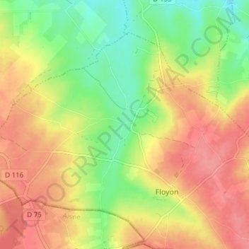 Topografische Karte Chevireuil, Höhe, Relief