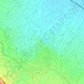 Topografische Karte Fontana, Höhe, Relief