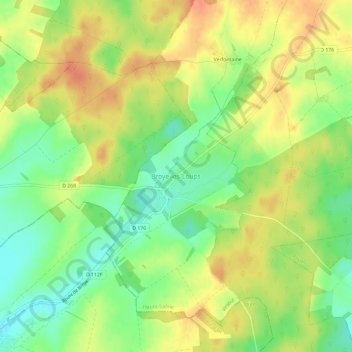 Topografische Karte Broye-les-Loups, Höhe, Relief