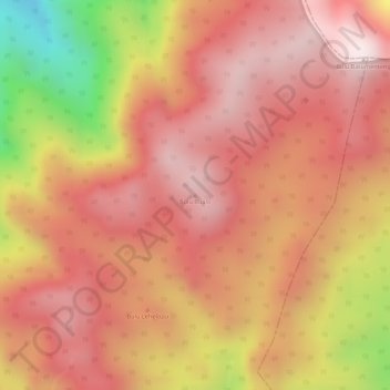 Topografische Karte Bulu Bualo, Höhe, Relief