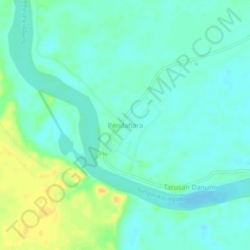 Topografische Karte Pendahara, Höhe, Relief