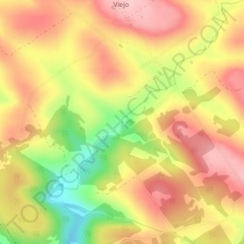 Topografische Karte El Tigre, Höhe, Relief