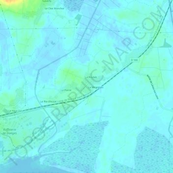 Topografische Karte La Roulais, Höhe, Relief