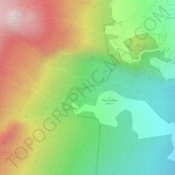 Topografische Karte Forêt de Bois Blanc, Höhe, Relief