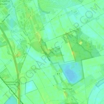 Topografische Karte Wahler Berg, Höhe, Relief