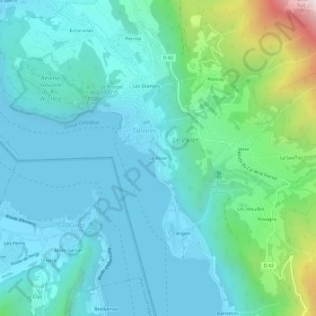 Topografische Karte Le Vivier, Höhe, Relief