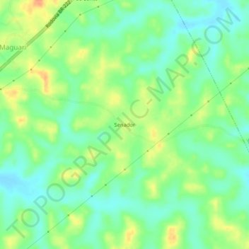 Topografische Karte Senador, Höhe, Relief