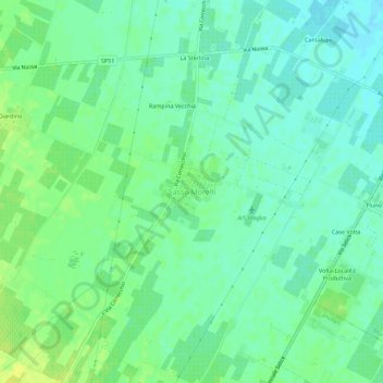 Topografische Karte Sasso Morelli, Höhe, Relief