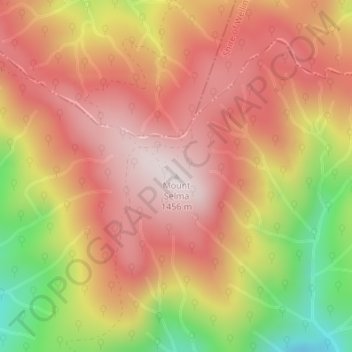 Topografische Karte Mount Selma, Höhe, Relief