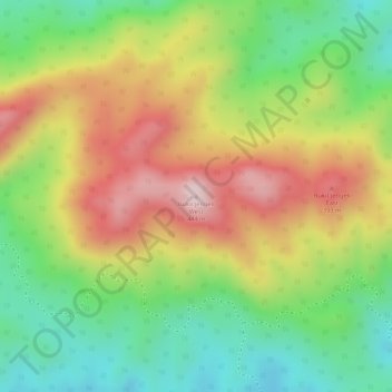 Topografische Karte Bukit Jengeli West, Höhe, Relief