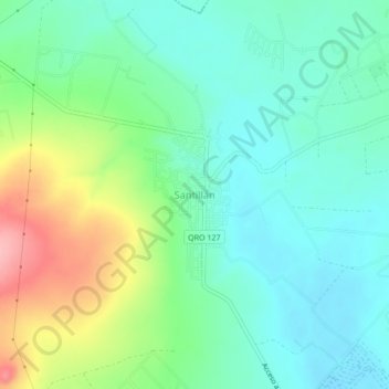 Topografische Karte Santillán, Höhe, Relief