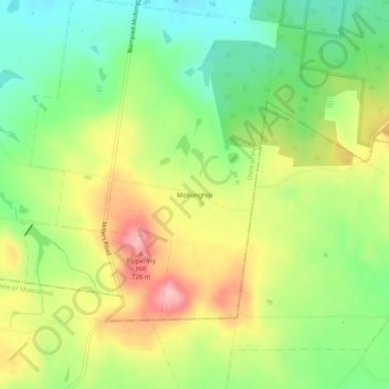 Topografische Karte Mollonghip, Höhe, Relief