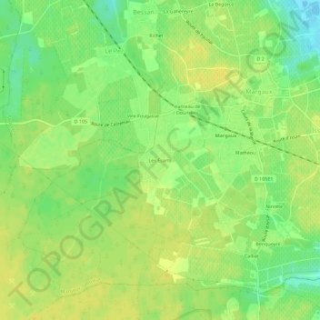 Topografische Karte Les Écarts, Höhe, Relief