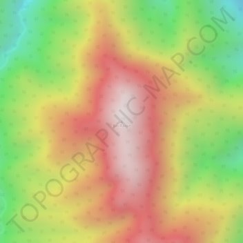 Topografische Karte Biri Rante, Höhe, Relief