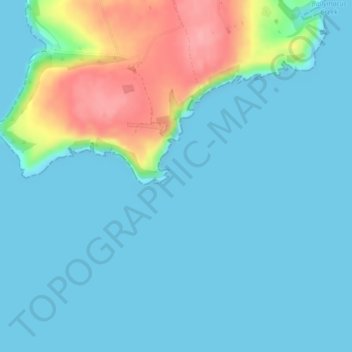 Topografische Karte Frower Point, Höhe, Relief