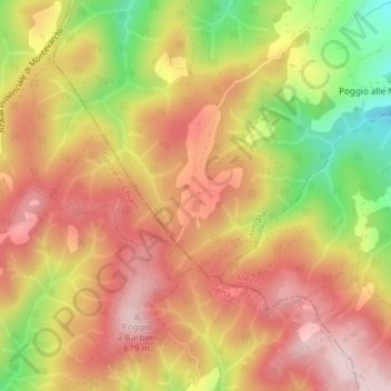 Topografische Karte Sereto, Höhe, Relief