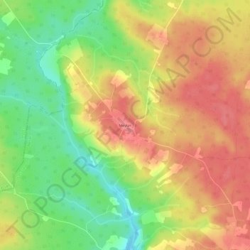 Topografische Karte Meylan, Höhe, Relief