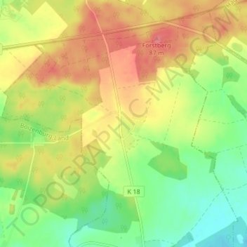 Topografische Karte Jesow, Höhe, Relief