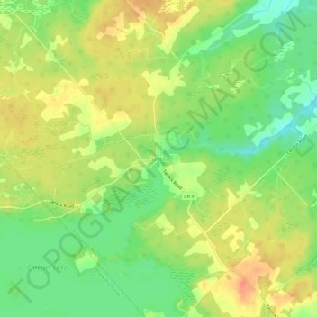 Topografische Karte Clayton, Höhe, Relief