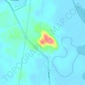 Topografische Karte Bukit Takar, Höhe, Relief