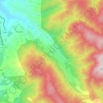 Topografische Karte Cintoia, Höhe, Relief