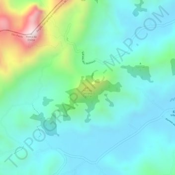 Topografische Karte Alto do Serrano, Höhe, Relief
