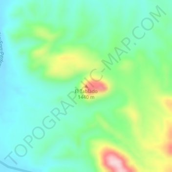 Topografische Karte El Tablado, Höhe, Relief