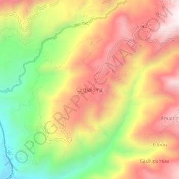 Topografische Karte Cochaloma, Höhe, Relief