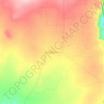 Topografische Karte Campestre, Höhe, Relief