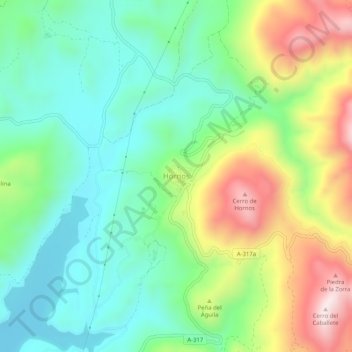Topografische Karte Hornos, Höhe, Relief