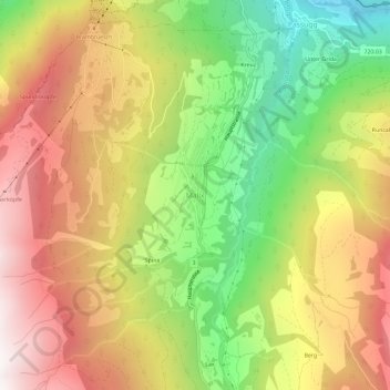 Topografische Karte Malix, Höhe, Relief