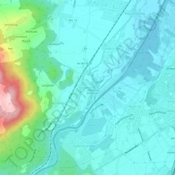 Topografische Karte Hammerau, Höhe, Relief
