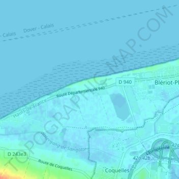 Topografische Karte Les Salines, Höhe, Relief