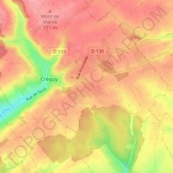 Topografische Karte Les Maisonnettes, Höhe, Relief
