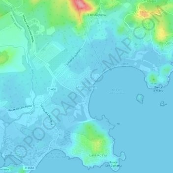 Topografische Karte Saint-Cyprien, Höhe, Relief