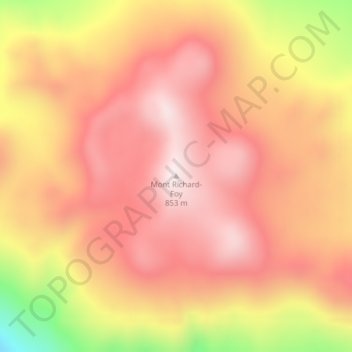 Topografische Karte Mont Richard-Foy, Höhe, Relief