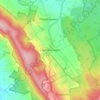 Topografische Karte Capellenhagen, Höhe, Relief