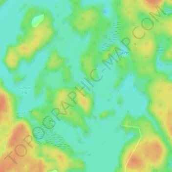 Topografische Karte Moon River, Höhe, Relief