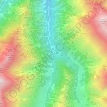 Topografische Karte San Giacomo, Höhe, Relief