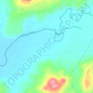 Topografische Karte El Cambrón, Höhe, Relief