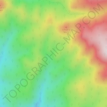 Topografische Karte Gutin-Gebirge, Höhe, Relief